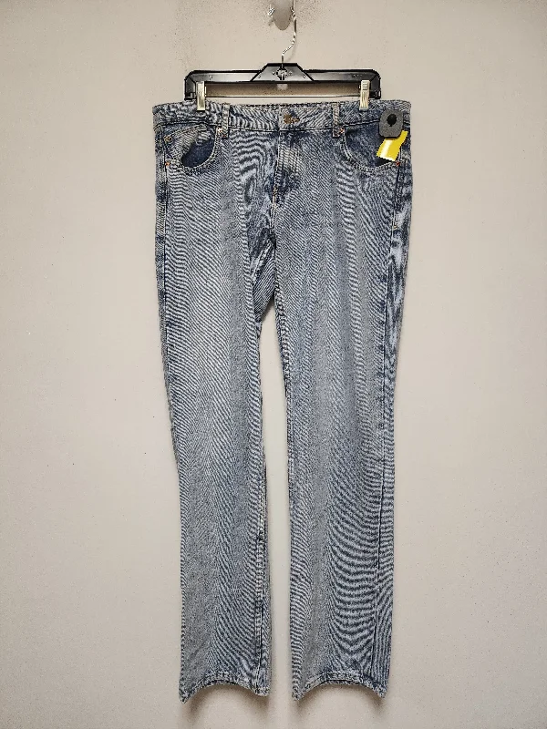 Jeans Straight By Zara In Blue Denim, Size: 10 Sporty Women's Athleisure 