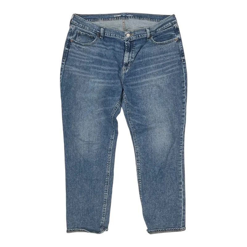 Jeans Straight By Old Navy In Blue Denim, Size:16 Vintage Women's 1970S 