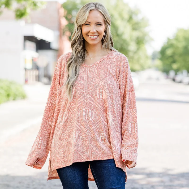 Full Of Charm Top, Mauve Practical Women's Multi - 