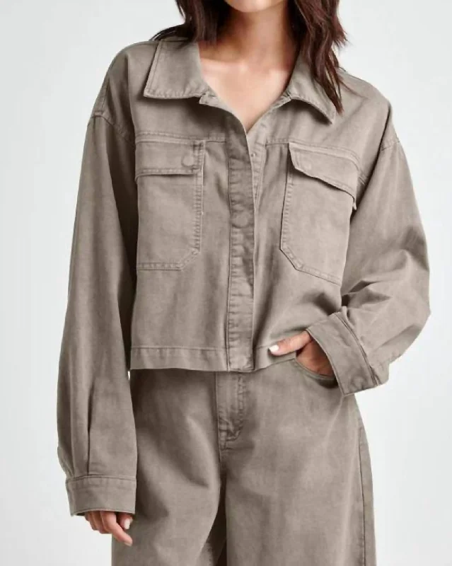 Sherpa Collar Jacket In Tawny Scandinavian