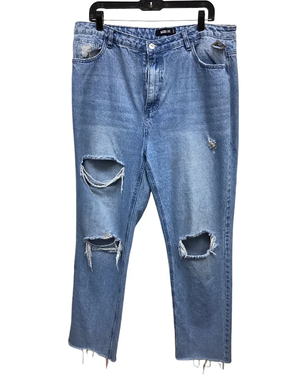 Jeans Straight By Missguided In Blue Denim, Size: 14 Vintage Women's 1970S 