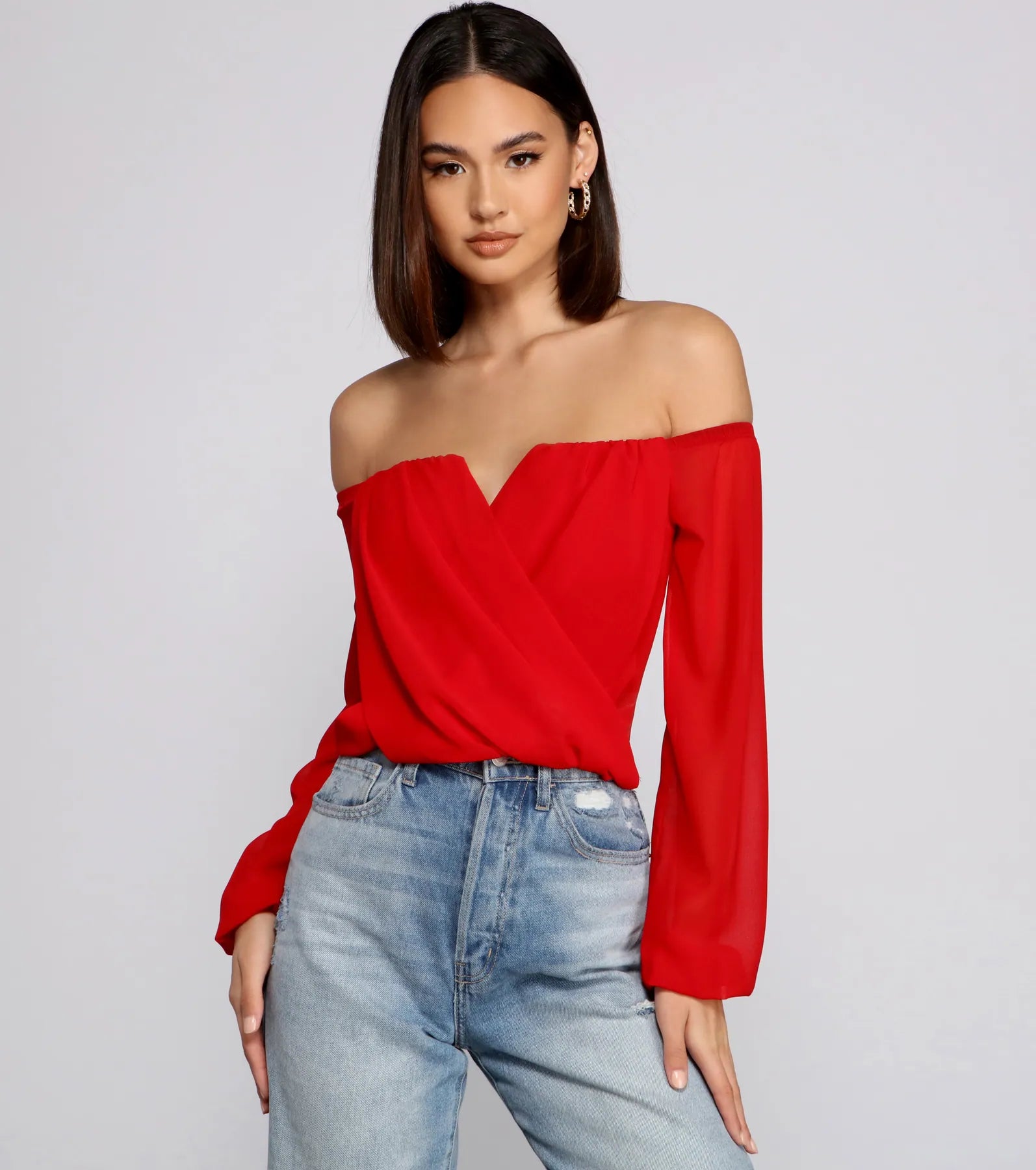 Sophisticated In Chiffon Strapless Top Cozy Women's Winter