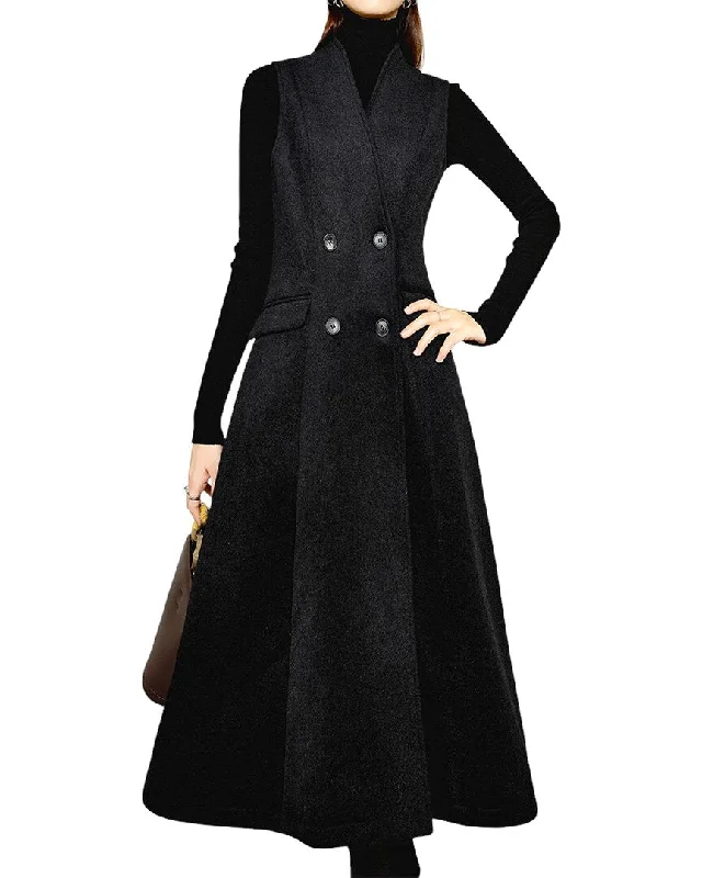 Onebuye womens  Wool-Blend Coat, 8 Laid - back Women's Style