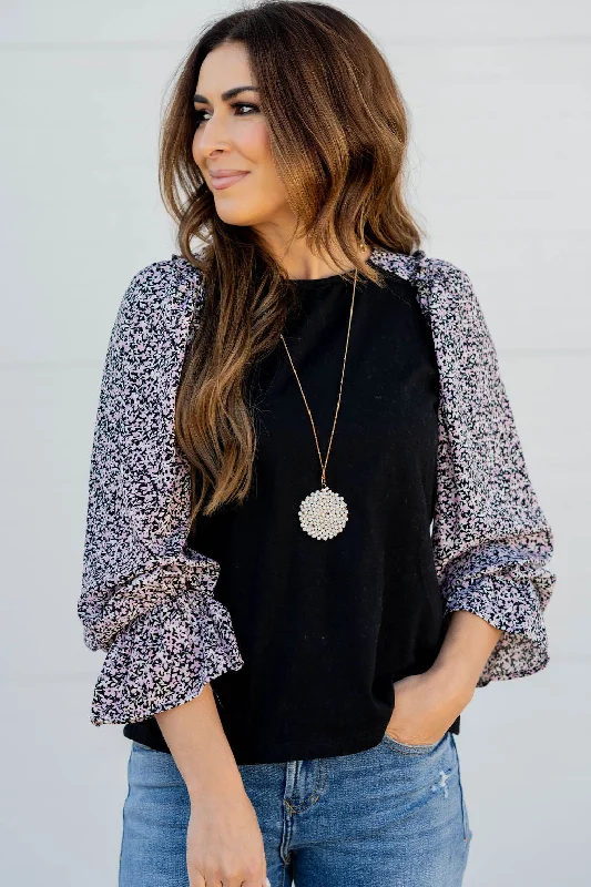 Dainty Daisies Statement Sleeve Tee Bold Women's Statement
