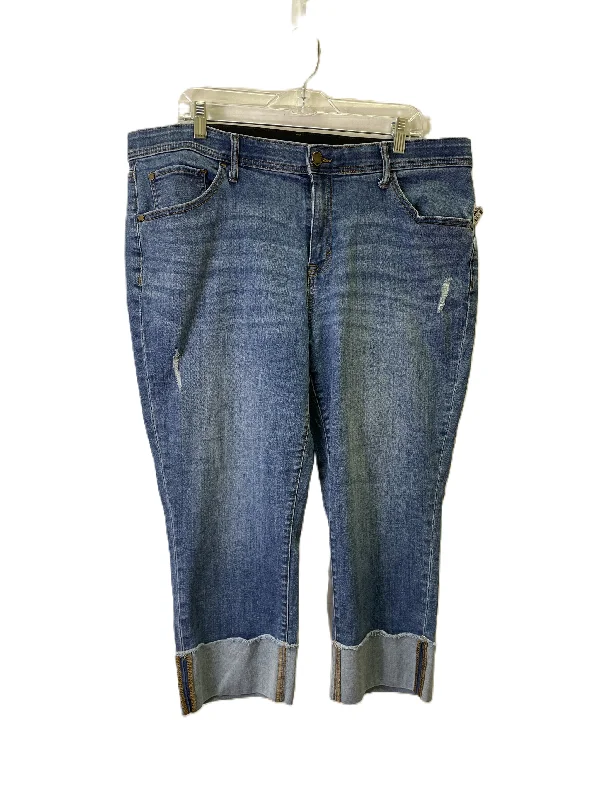 Jeans Cropped By Evri In Blue Denim, Size: 18 Cozy Women's Winter