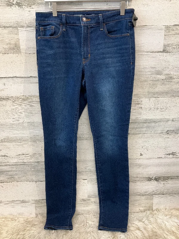 Jeans Straight By Old Navy In Blue, Size: 8 Bold Women's Animal Print