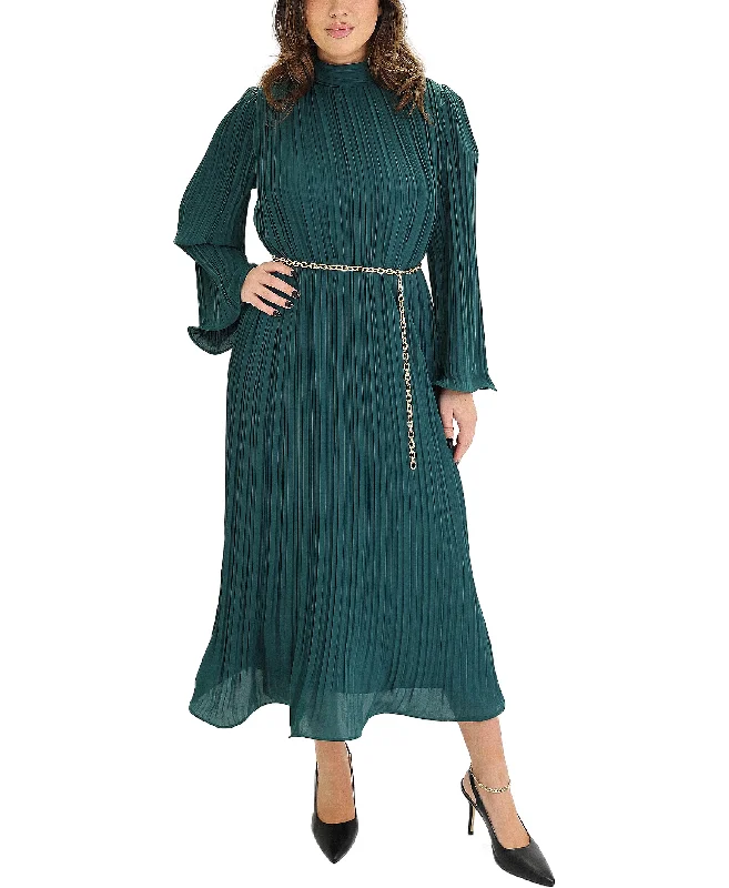 Pleated Maxi Dress Preppy Women's College