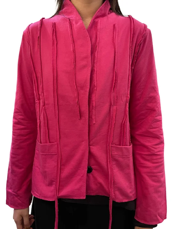 Casual Jacket In Fuchsia Luxurious Women's High -  end