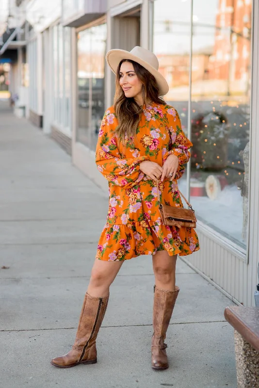 Floral Bunches Long Sleeve Dress Adventure
