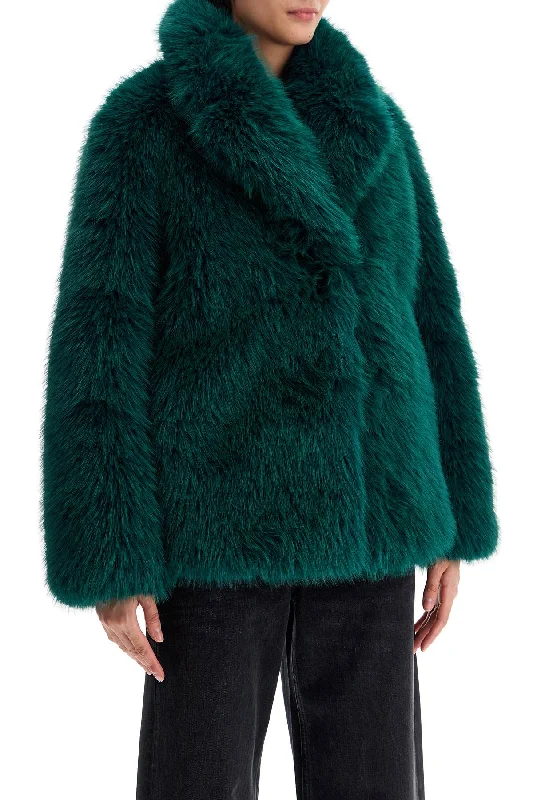 Stand Studio Short Hunter Coat In Faux Fur Minimalist Women's Casual