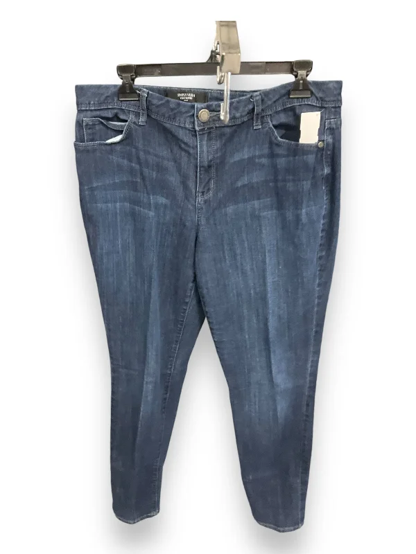 Jeans Skinny By Simply Vera In Blue Denim, Size: 12 Polished Women's Silk