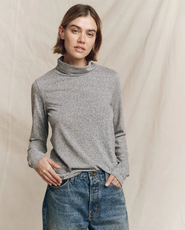 The Turtleneck. -- Heather Grey Sophisticated Women's Tailored