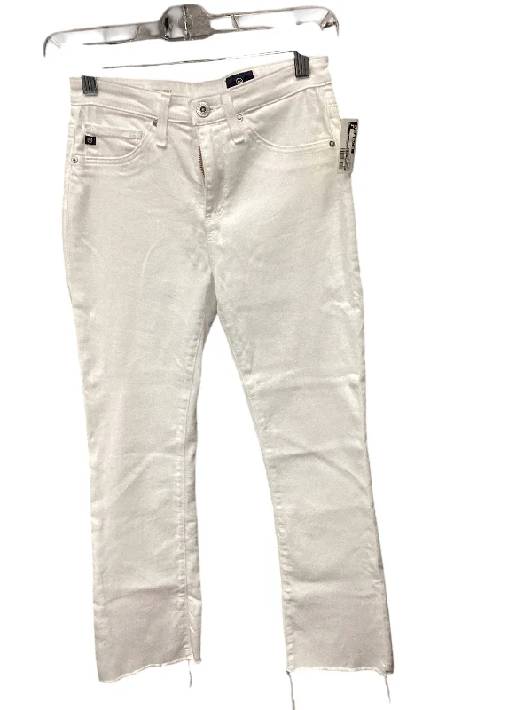 Jeans Designer By Adriano Goldschmied In White Denim, Size: 0 Stylish Women's Tropical 