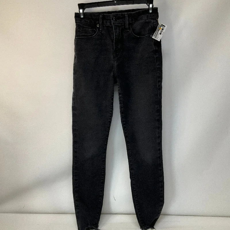 Jeans Skinny By Good American In Black Denim, Size: 2 Sleek Women's 
