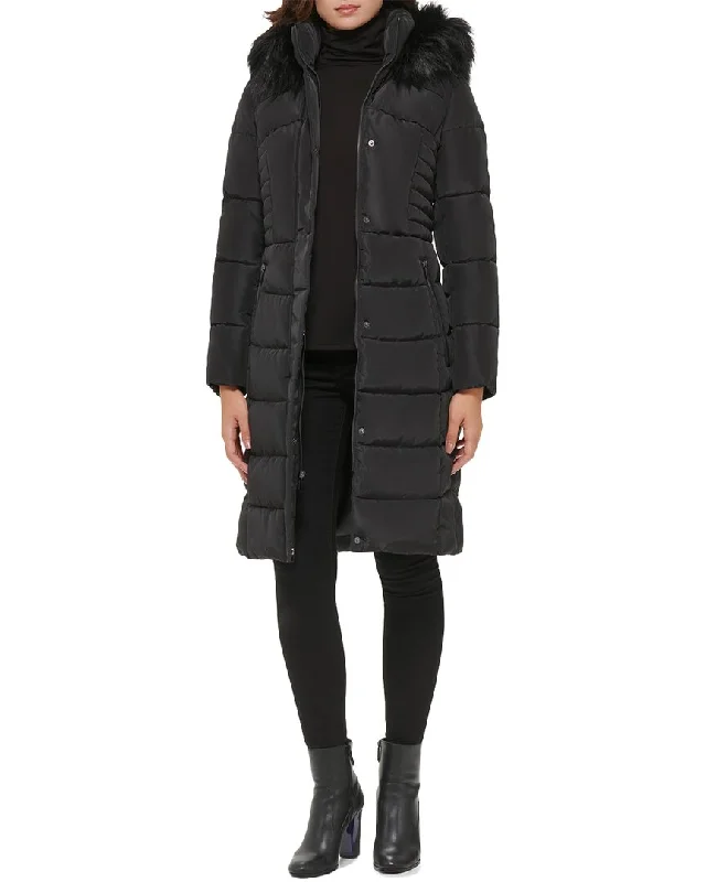 Kenneth Cole Puffer Coat Geometric
