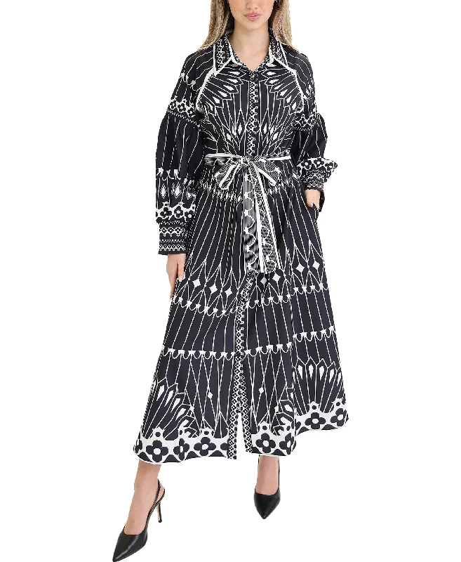 Abstract Print Dress Edgy Women's Punk