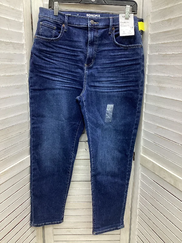 Jeans Boyfriend By Sonoma In Blue Denim, Size: 14 Business