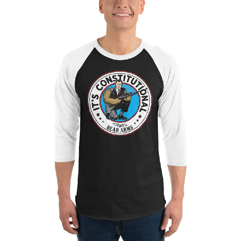 Right To Bear Arms 3/4 Sleeve Raglan Preppy Women's College