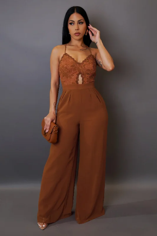 Clear As Day Jumpsuit - Rust Refined Women's Velvet
