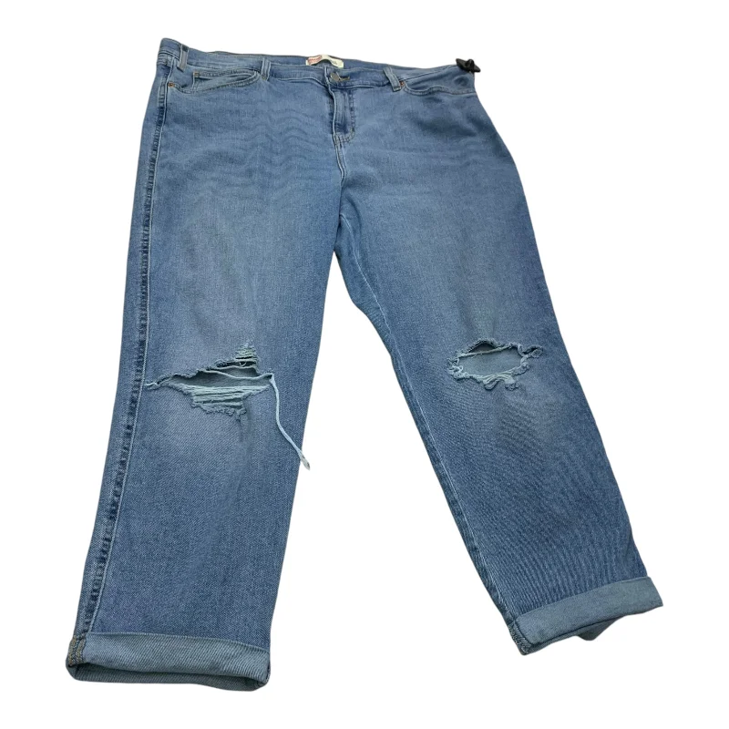 Jeans Boyfriend By Levis In Blue Denim, Size: 18 Country