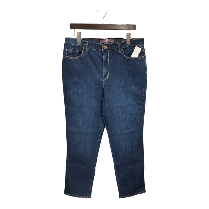 Jeans Straight By Gloria Vanderbilt In Blue Denim, Size: 14 Practical Women's Multi - 