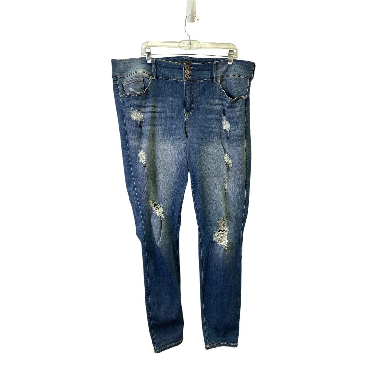 Jeans Skinny By Torrid In Blue Denim, Size:22 Contemporary 