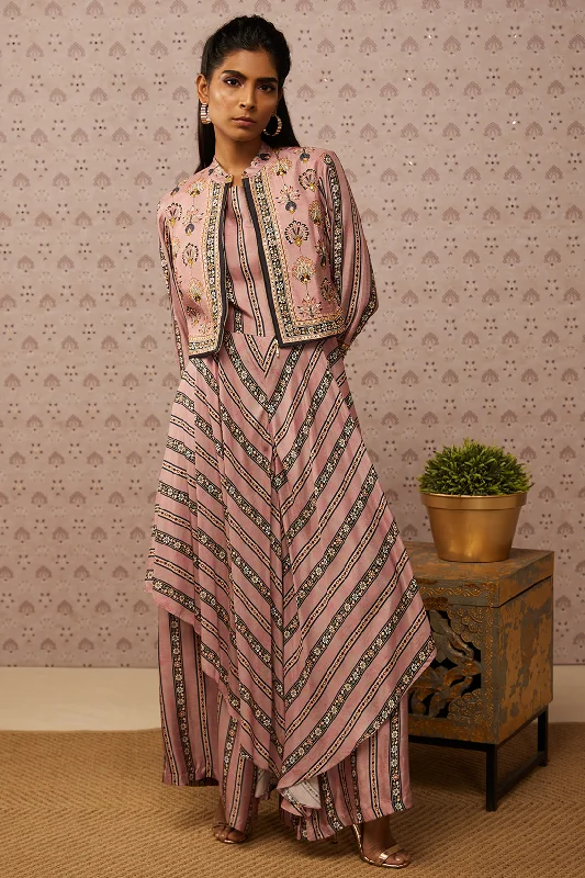 Sarouk printed layered jumpsuit with jacket Refined Women's Hand - crafted