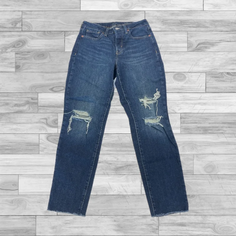 Jeans Straight By Old Navy In Blue Denim, Size: 2 Hip Women's Retro
