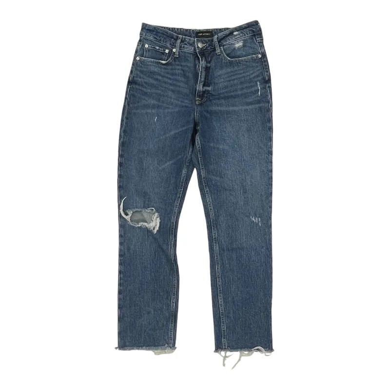 Jeans Straight By Free Assembly In Blue Denim, Size:8 Trendy Women's Oversized