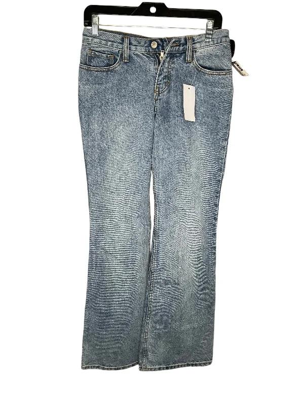 Jeans Flared By Clothes Mentor In Blue Red & White, Size: S Sporty Women's Athleisure 
