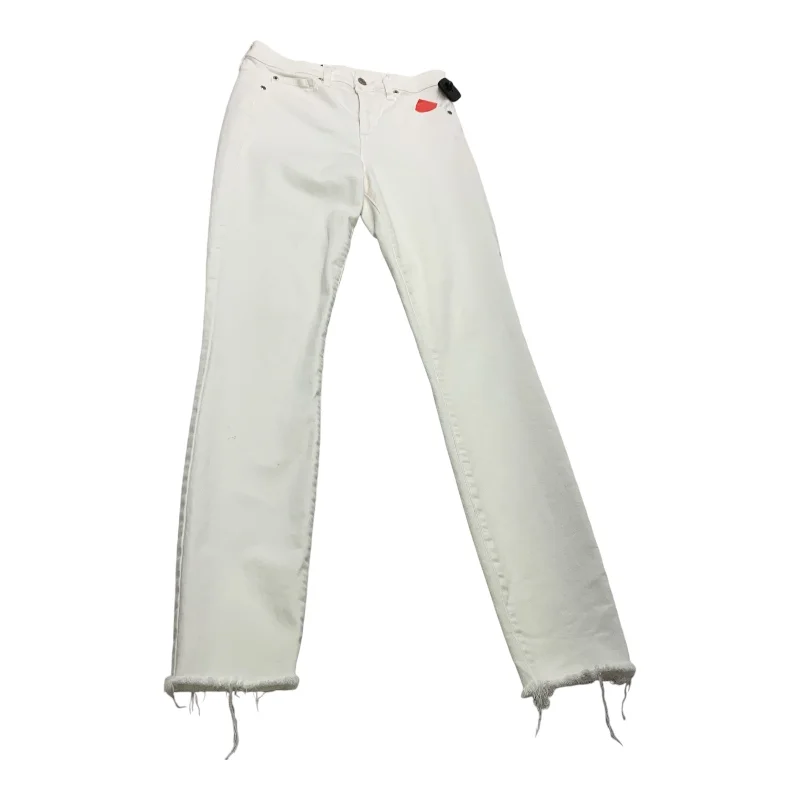 Jeans Skinny By Gap In White Denim, Size: 8 Relaxed Women's Beachy