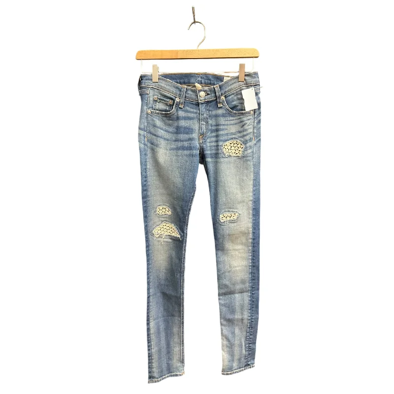 Jeans Skinny By Rag & Bones Jeans In Blue Denim, Size: 2 Gym