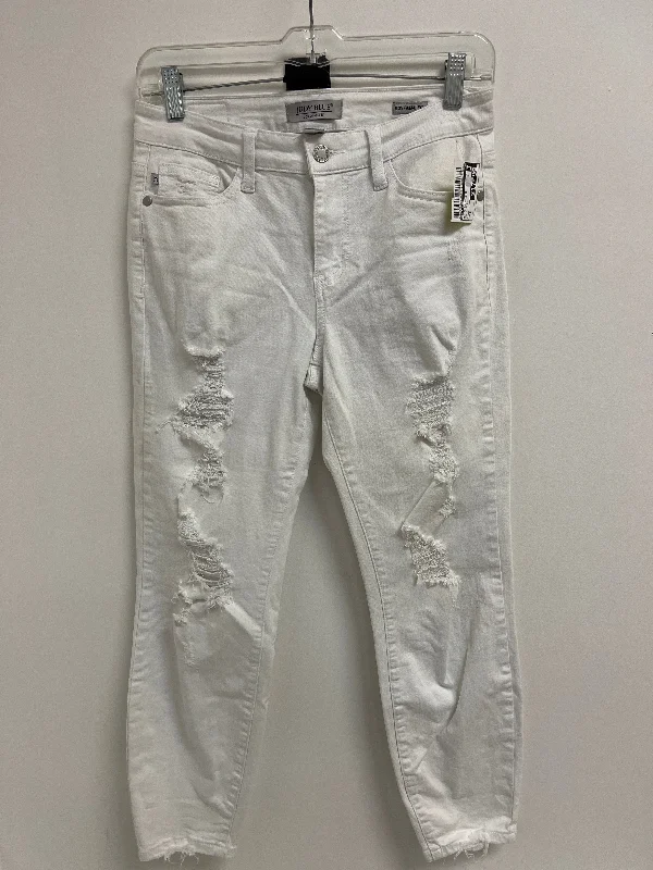 Jeans Boyfriend By Judy Blue In White Denim, Size: 2 Cool Women's Skate