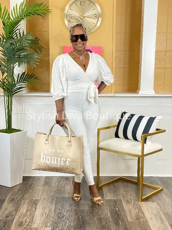 Champagne Wishes Jumpsuit (Off White) Cashmere