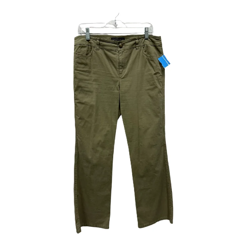 Jeans Wide Leg By Lafayette 148 In Green, Size: 10 Elegant Women's Formal 