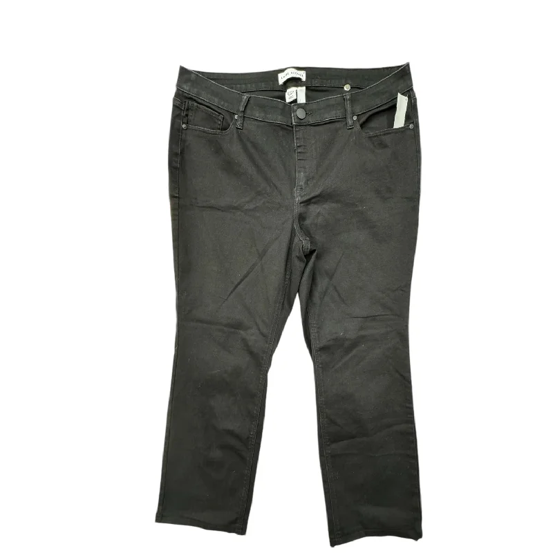 Jeans Straight By Lane Bryant In Black Denim, Size: 18 Minimalist Women's Casual
