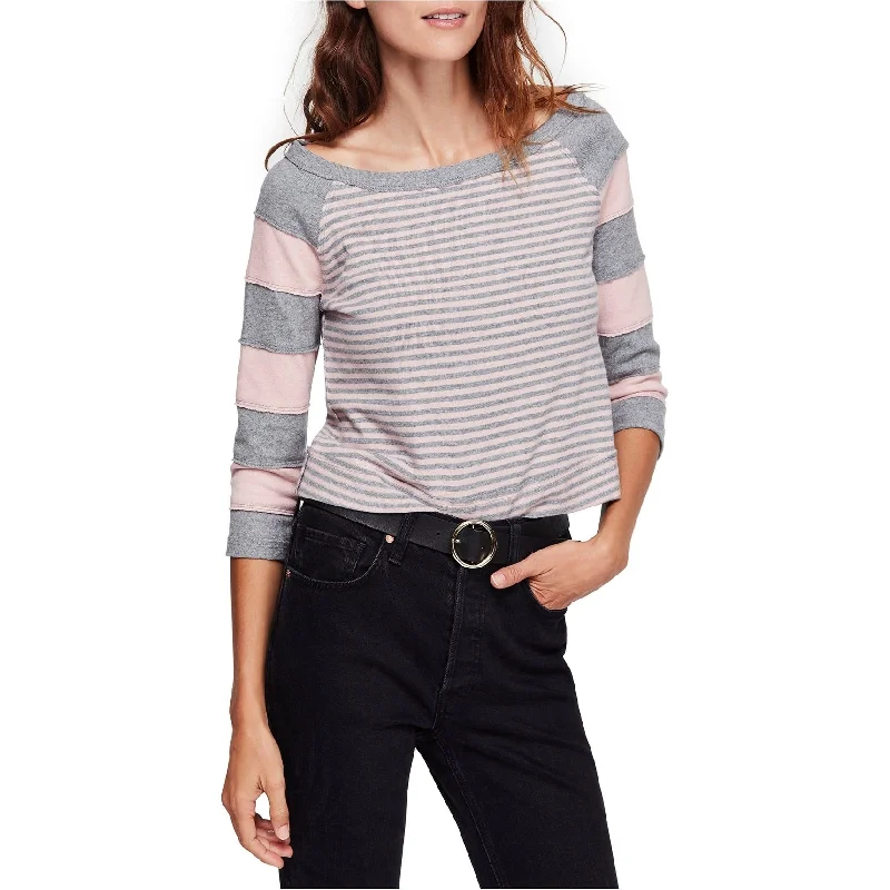 Free People Womens First Mate Pullover Blouse, Grey, Medium Luxurious Women's High -  end