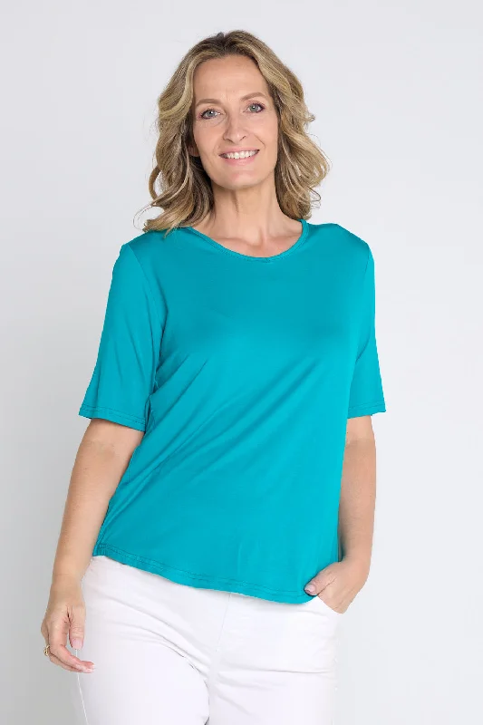Belinda Modal Tee - Teal Vacation