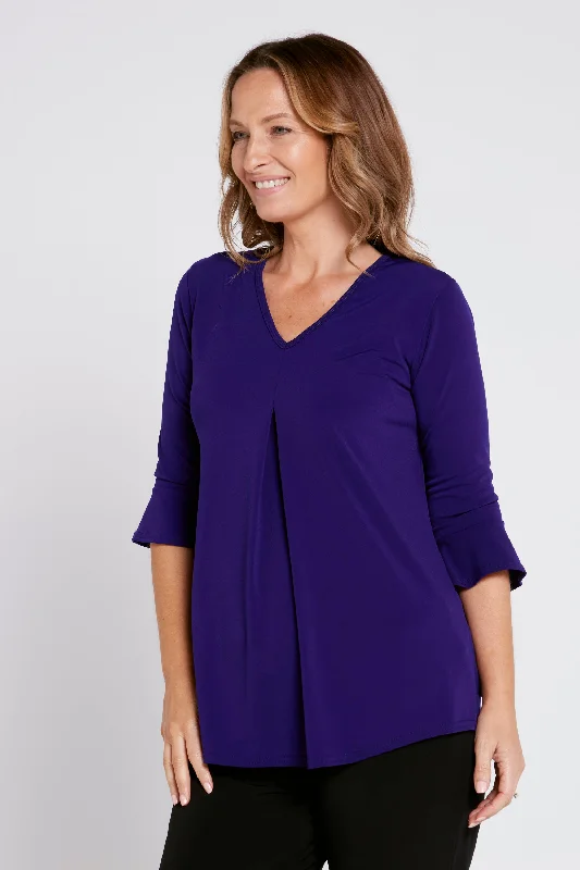 Keswick Top - Purple Preppy Women's College