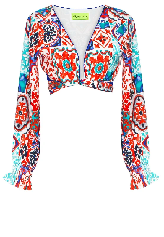 Siciliana - Carmella Crop Top (Royal Blue) Cashmere