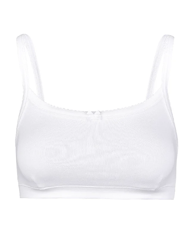 Lace Tank Crop - White Modern Women's 