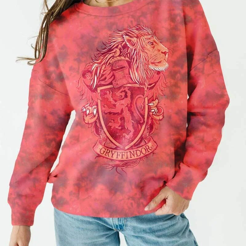 Gryffindor Tie Dye Unisex Sweatshirt Sporty Women's Athleisure 