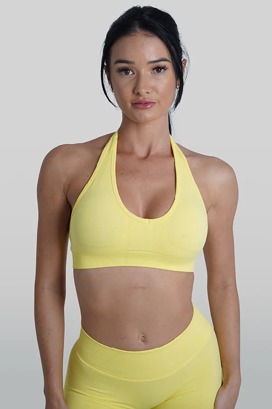 RECOIL HALTER CROP - YELLOW Dynamic Women's Moto