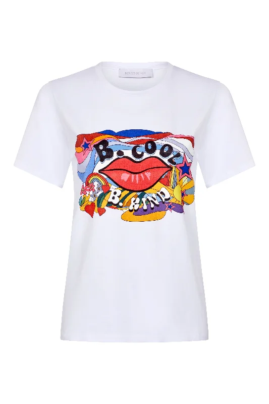 B Cool Cotton T-Shirt - White Confident Women's Power