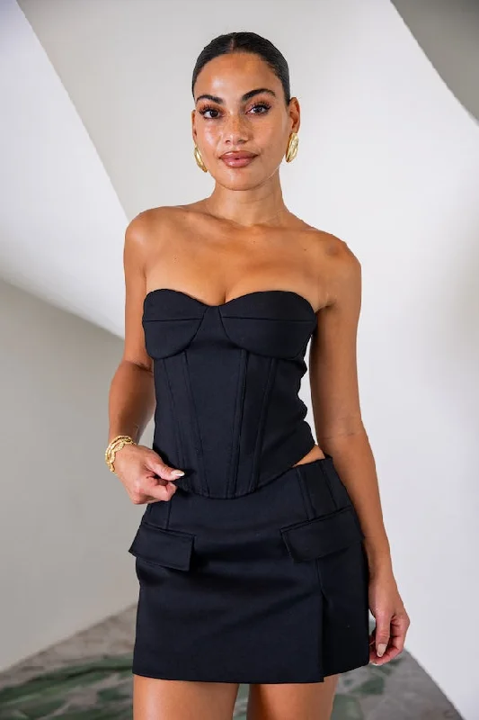 Jasper Bodice Black Dapper Women's Bow - adorned