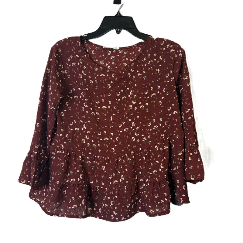Top Long Sleeve By Clothes Mentor In Red, Size: M Modern Women's Tech
