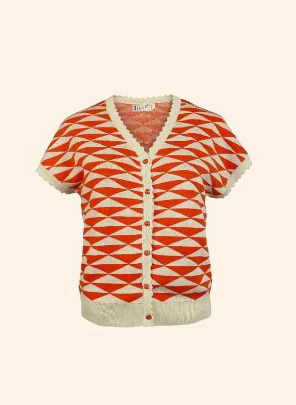 Emma Knitted Cotton Top - Red Sails Sleek Women's 