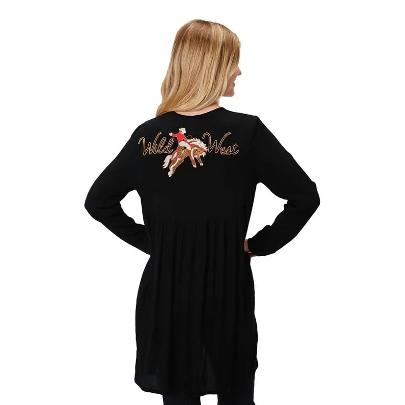 Roper Western Sweater Womens Cardigan Black 03-500-0565-6055 BL Casual Women's Japanese 