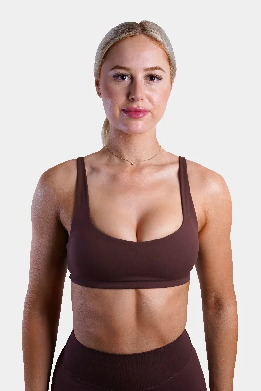 SLEEK BRA - ESPRESSO Artistic Women's Hand - painted