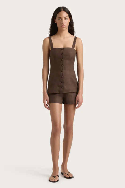 Corbiere Vest Bistre Edgy Women's Punk